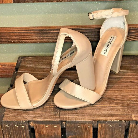 Steve Madden Shoes - Steve Madden Shoes Biege Block Heeled Sandal Sz 7